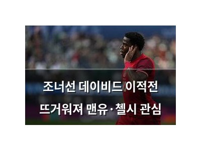조너선 데이비드 이적전 뜨거워져 맨유·첼시 관심