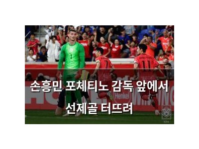 손흥민 포체티노 감독 앞에서 선제골 터뜨려