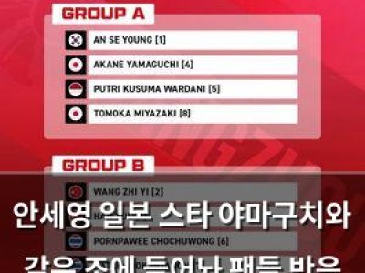 안세영 일본 스타 야마구치와 같은 조에 들어놔 팬들 반응 뜨거워
