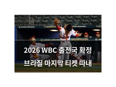 2026 WBC 출전국 확정 브라질 마지막 티켓 따내