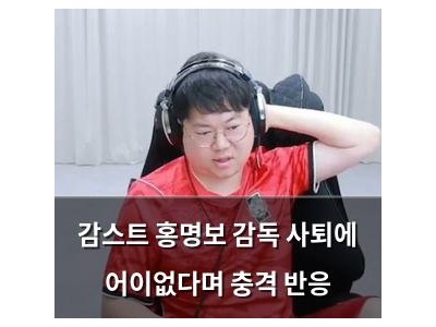 감스트 홍명보 감독 사퇴에 어이없다며 충격 반응