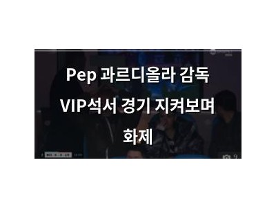Pep 과르디올라 감독 VIP석서 경기 지켜보며 화제
