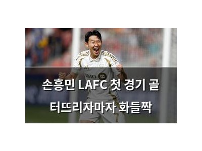 손흥민 LAFC 첫 경기 골 터뜨리자마자 화들짝